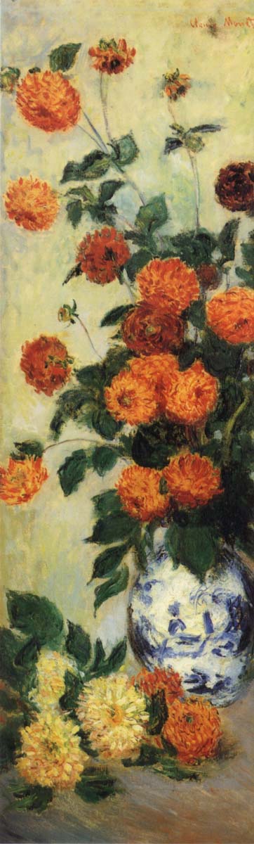 Claude Monet Dahlias